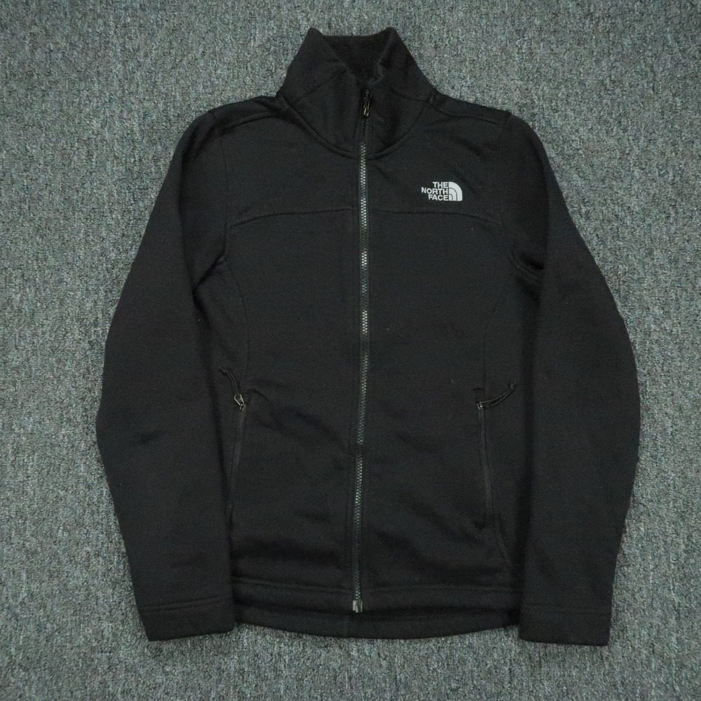 The North Face Jacket Womens Small Black Timber Full Zip Pockets Outdoor Hiking